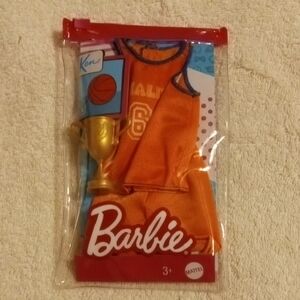 Ken Orange Sports Set with Gold Trophy